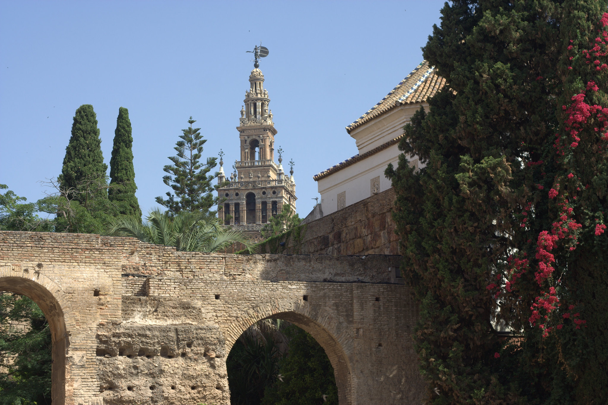 The Giralda, the iconic bell tower of the Cathedral of Seville Photo of the Giralda, the bell tower of the Cathedral of Seville of Alberto Tamayo en Flickr